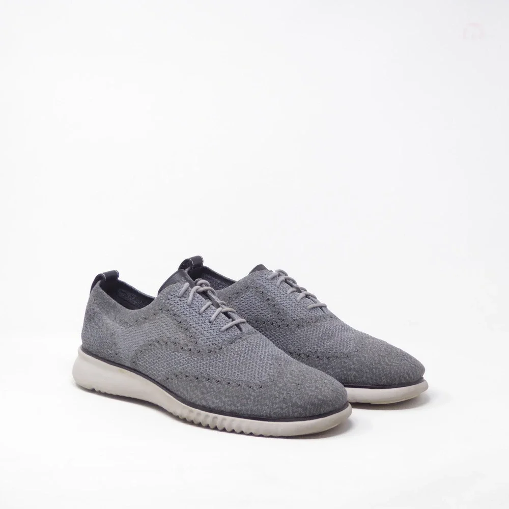 Cole Haan Mens 2.Zerogrand Stitchlite Oxford Gray Wingtip C27565 Size 12